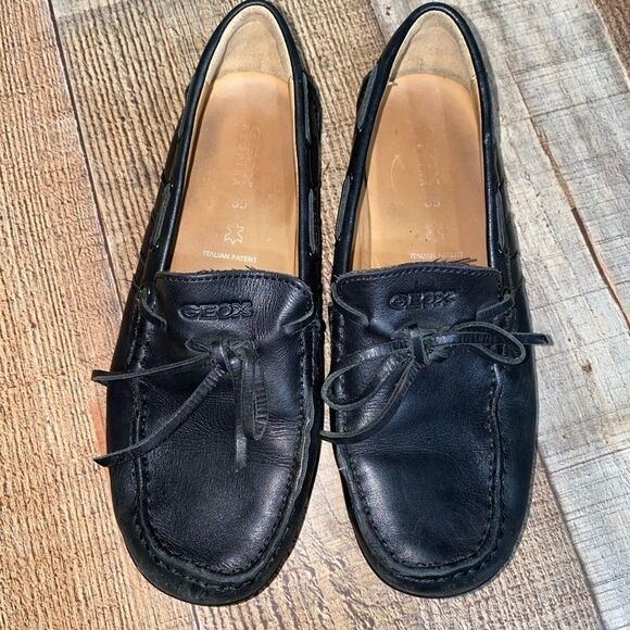 geox Respira Melbourne Black Driving Moccasins - Picture 1 of 12